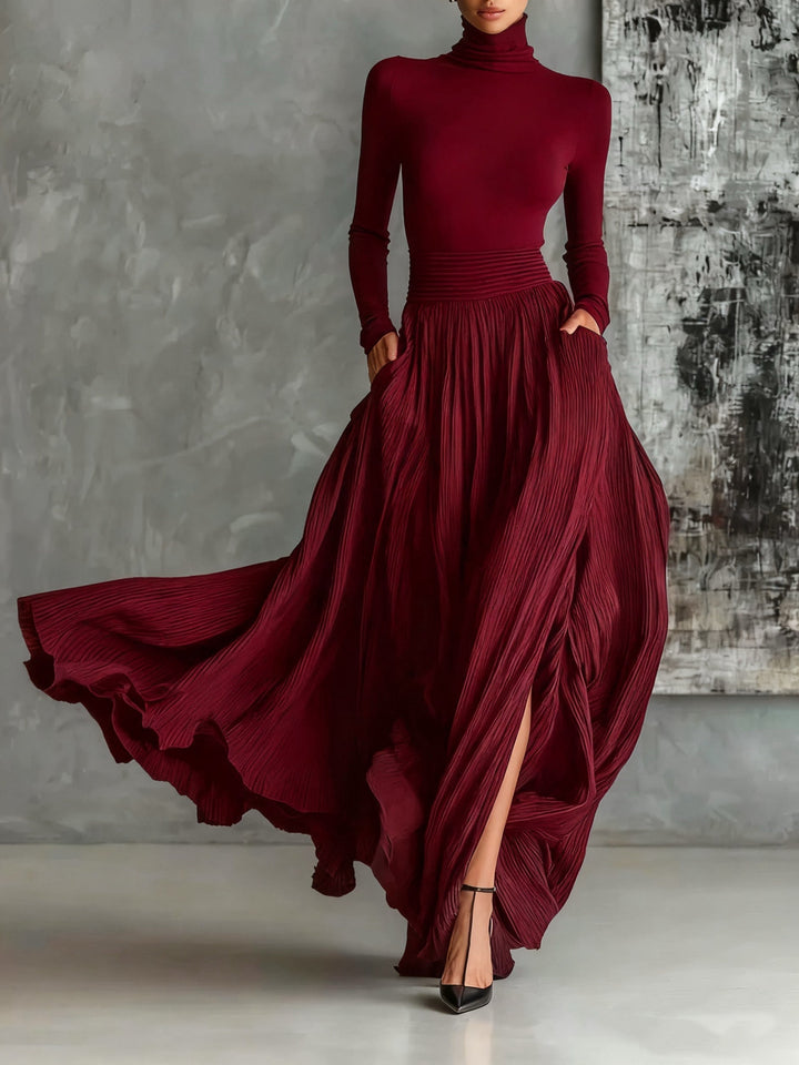 Eva™ | Elegantes Ensemble mit plissierter Rock