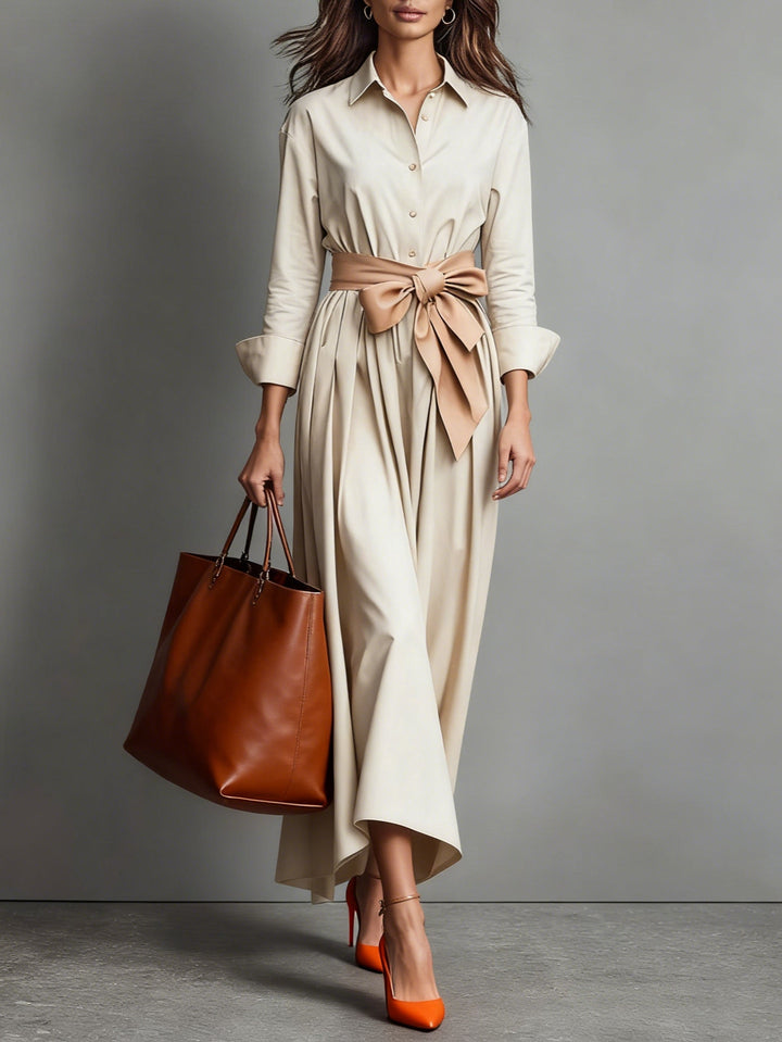 Marise™ | Elegantes Maxikleid mit Schleifendetail