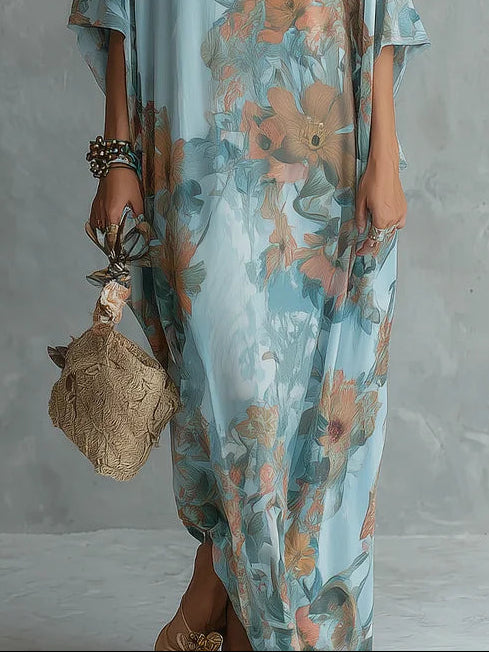 Luna | Entspanntes Floral-Kaftan-Kleid