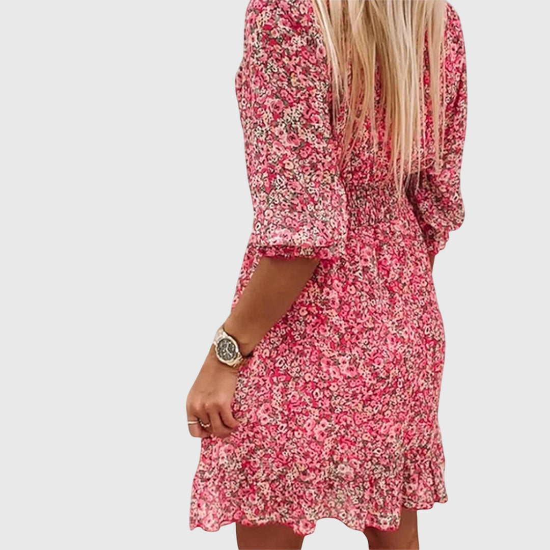 Clara | Blumenkleid mit Puffärmeln