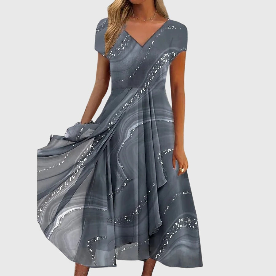 Aubrielle | Fließendes Midi-Kleid