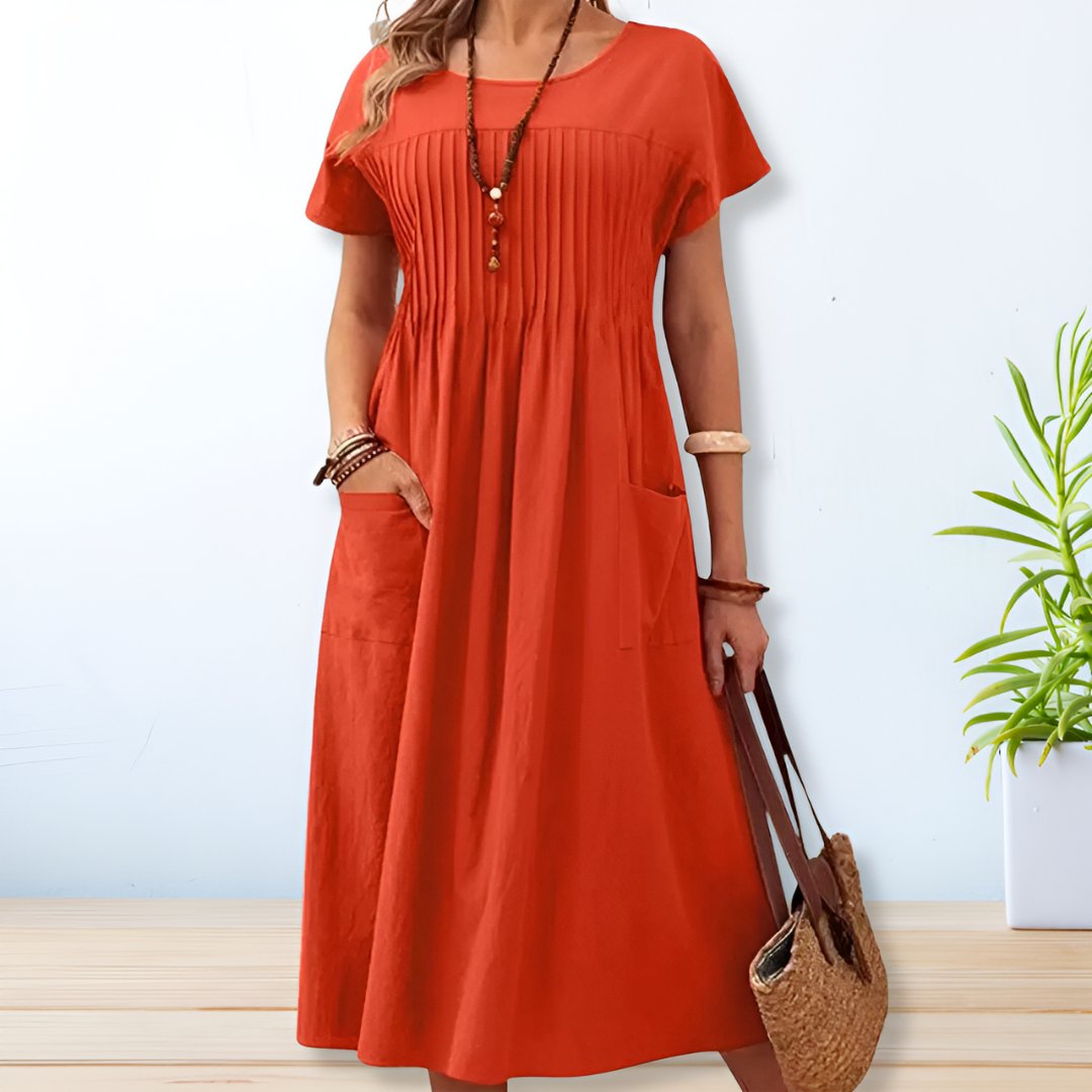 Gigi™ Elegantes Kleid mit Taschen