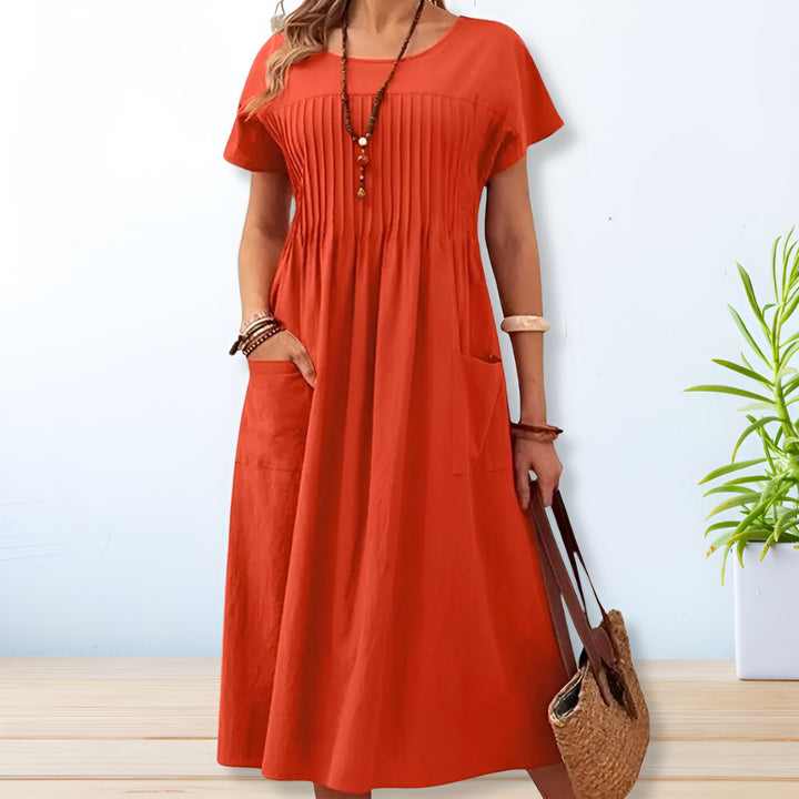 Gigi™ Elegantes Kleid mit Taschen