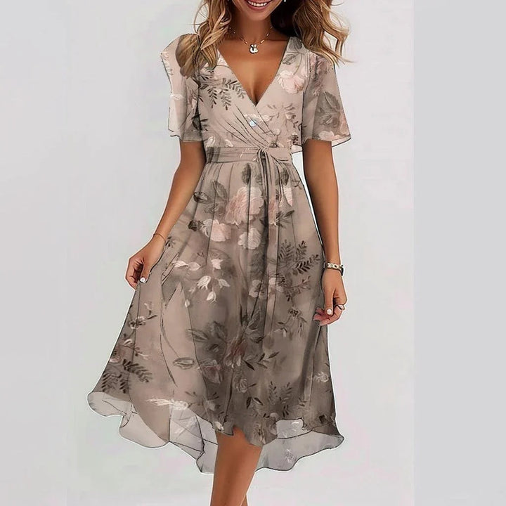 Aubrey™ Elegantes Bedrucktes Kleid
