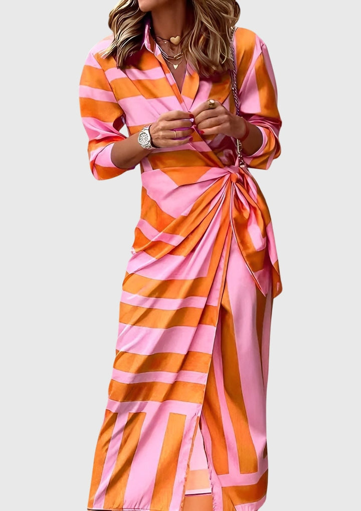 Everly | Elegantes Wickelkleid mit Print