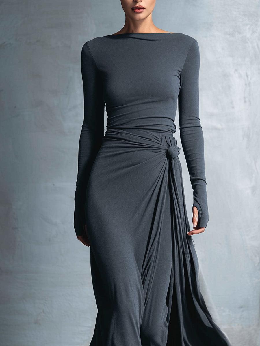 Vittoria | Maxikleid mit seitlichem Knoten