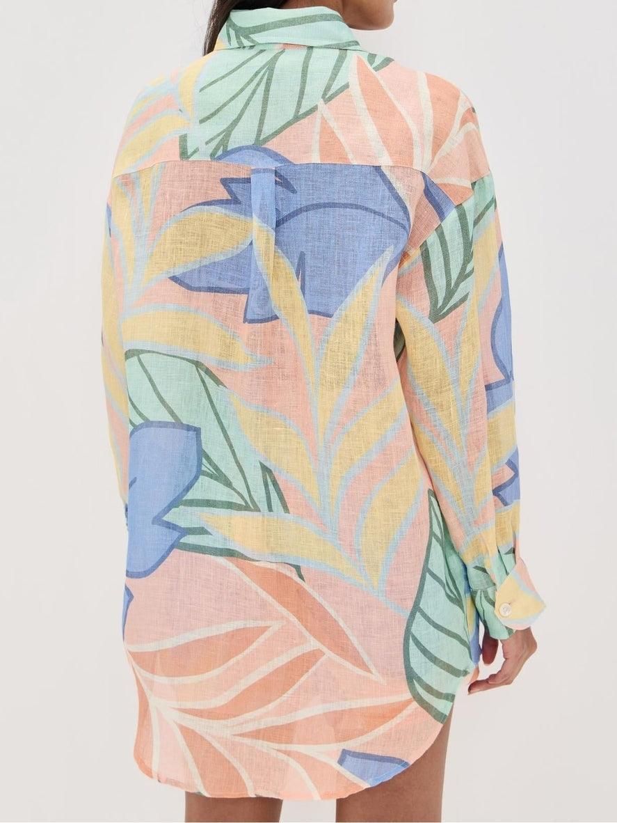 Amandine | Tropisches Blatt-Print Kurzset