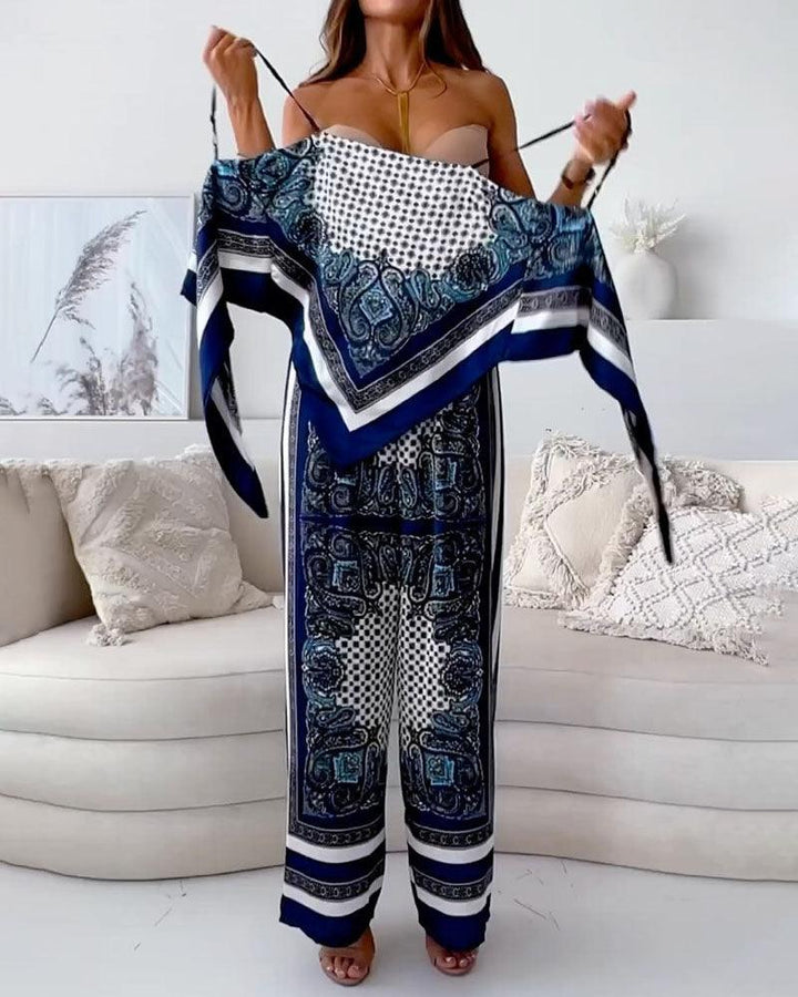 Helen | Urlaub Bereit Stilvolles Schnürweste & Hose Zweiteiliges Set Kleid