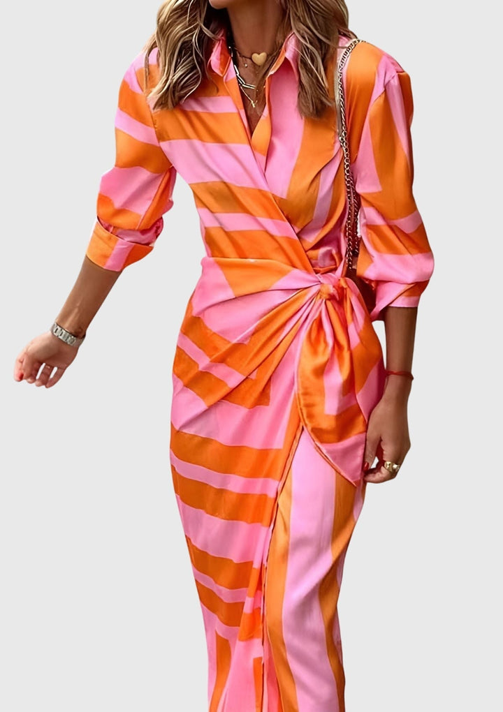 Everly | Elegantes Wickelkleid mit Print