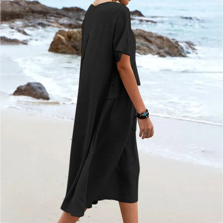 Hannah™ Elegantes Baumwollkleid