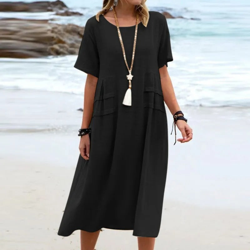Hannah™ Elegantes Baumwollkleid