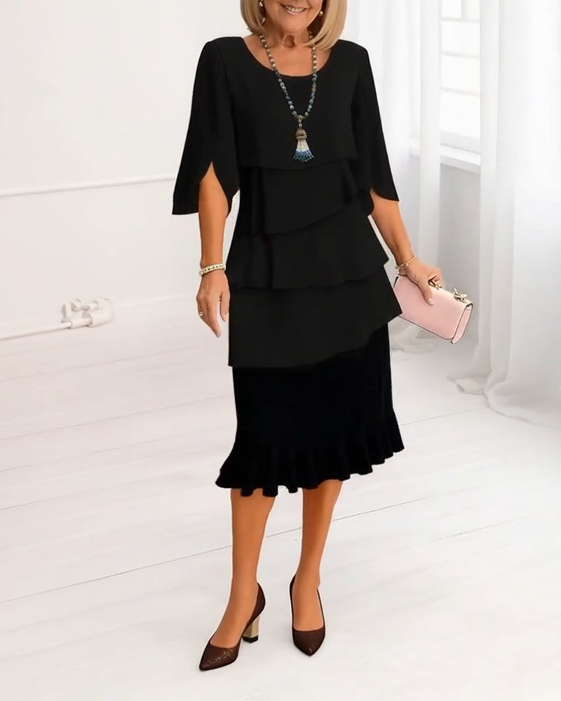 Patricia | Elegantes Komfort Rüschendress