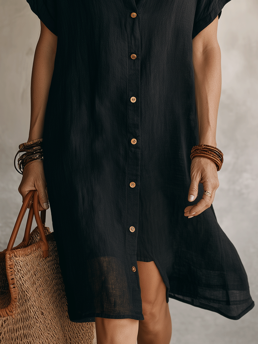 Céleste | Midi Hemdblusenkleid