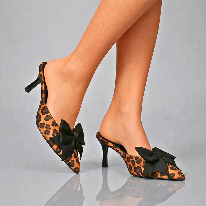 SIENNA LEOPARDEN BOW HIGH HEELS