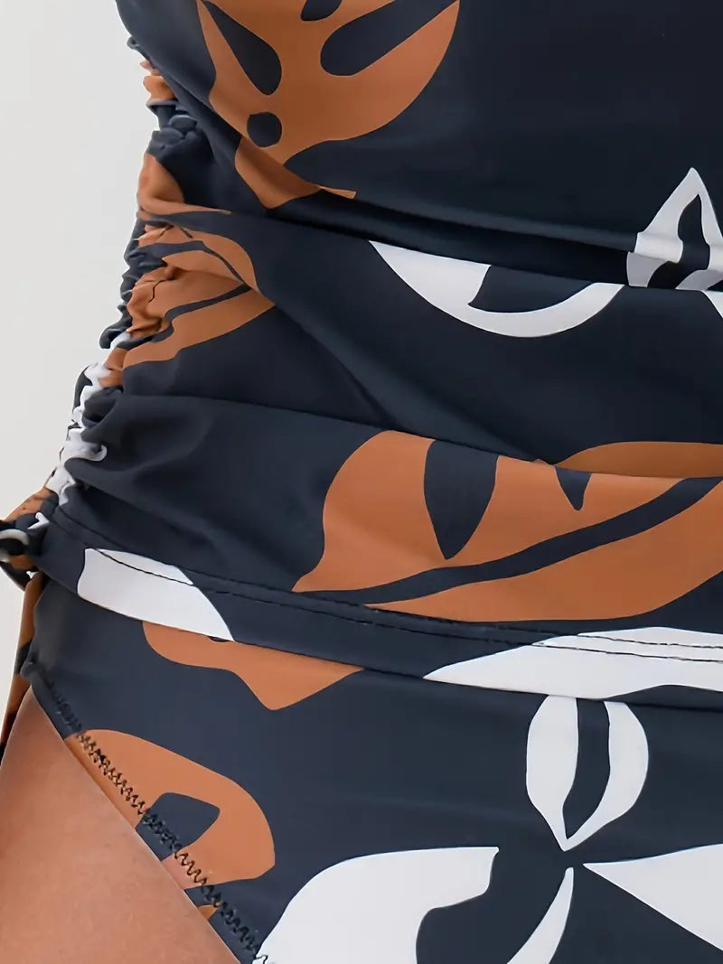 Tankini Vénus - Bikini mit tropischem Blattmuster