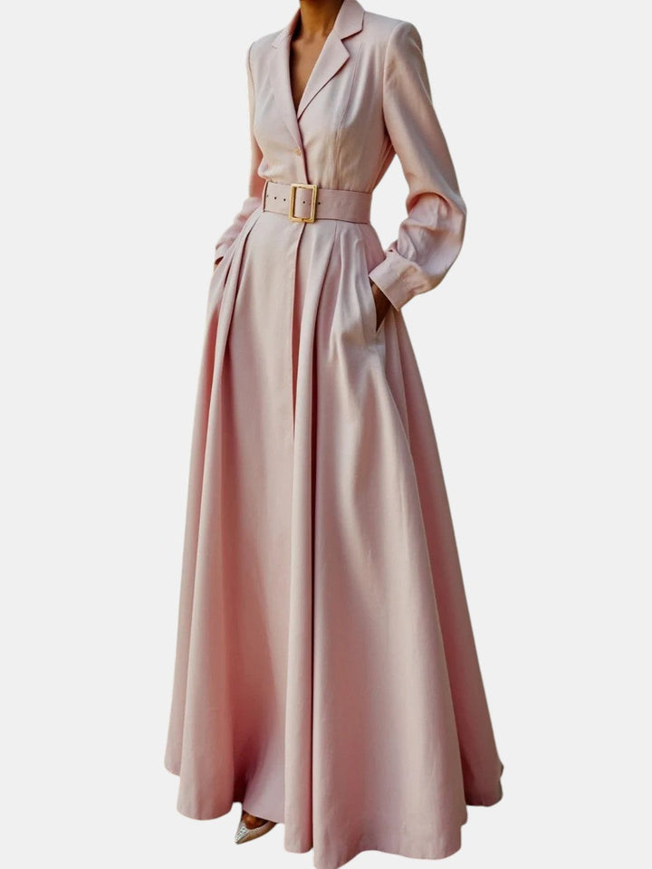 Ceryth | Elegantes, plissiertes Blazer-Midikleid