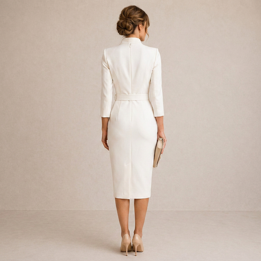 TIVARA | Schwarzes Kleid mit Gürtel