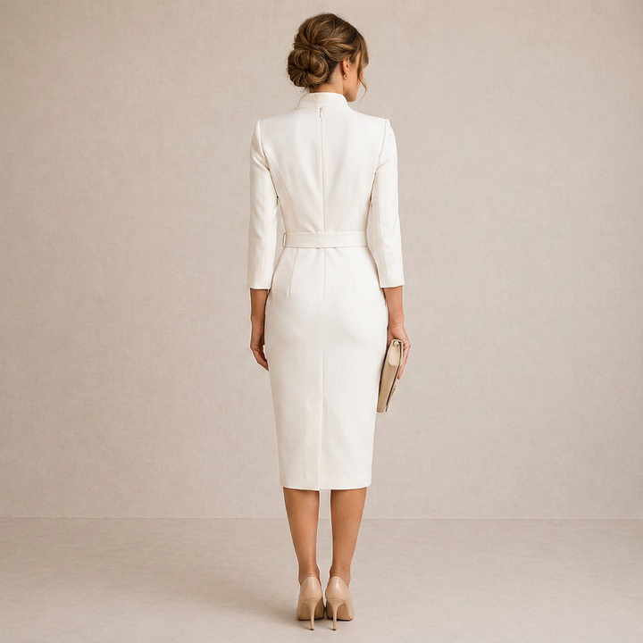 TIVARA | Schwarzes Kleid mit Gürtel
