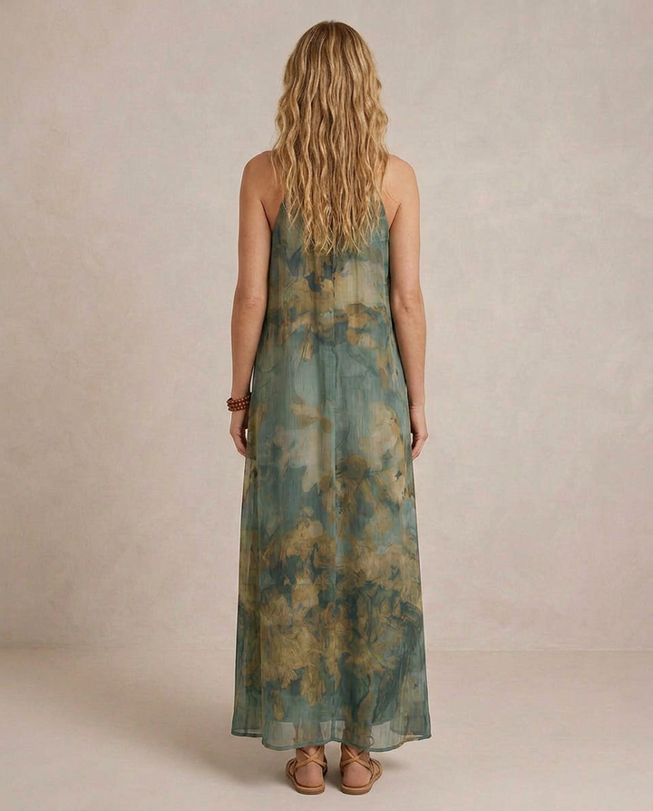 FLORA | Maxi Kleid Chiffon Floral Boho