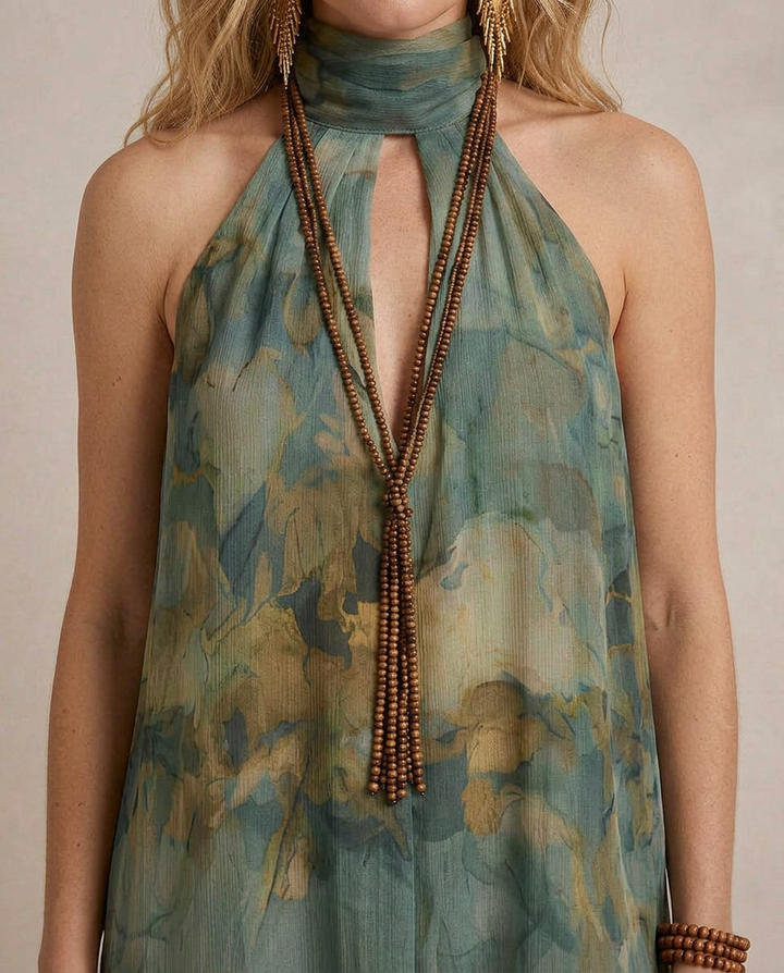 FLORA | Maxi Kleid Chiffon Floral Boho