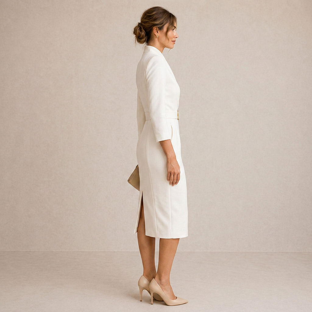TIVARA | Schwarzes Kleid mit Gürtel