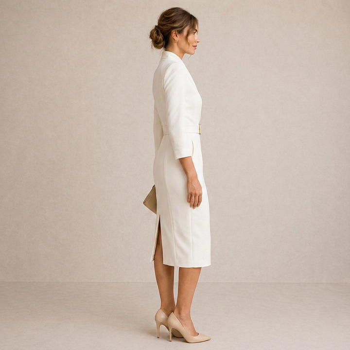 TIVARA | Schwarzes Kleid mit Gürtel
