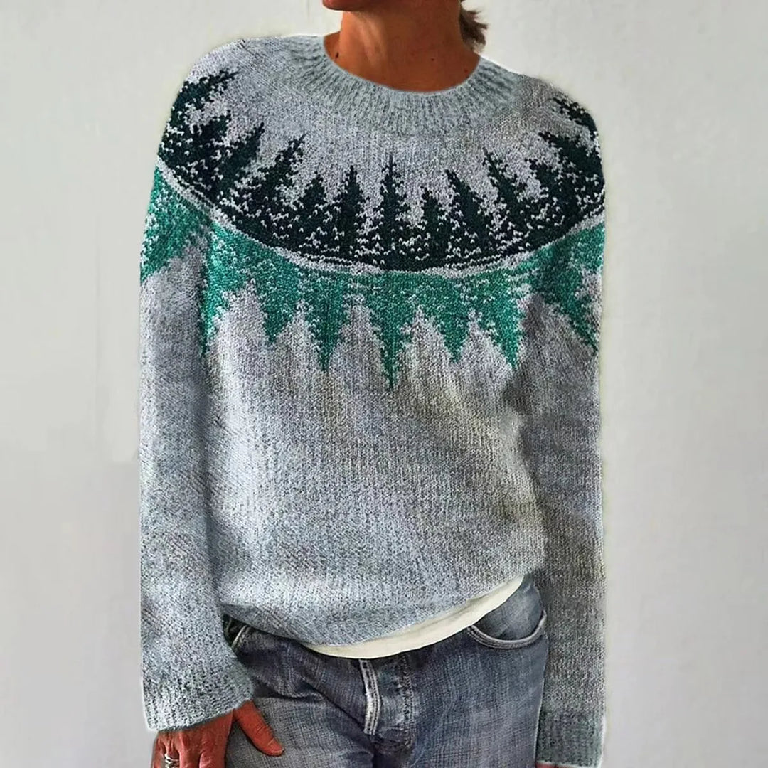 Herbstlicher Retro-Pullover