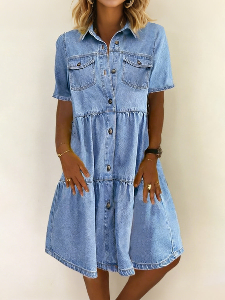 Sophia | Lässiges elegantes Denim-Kleid