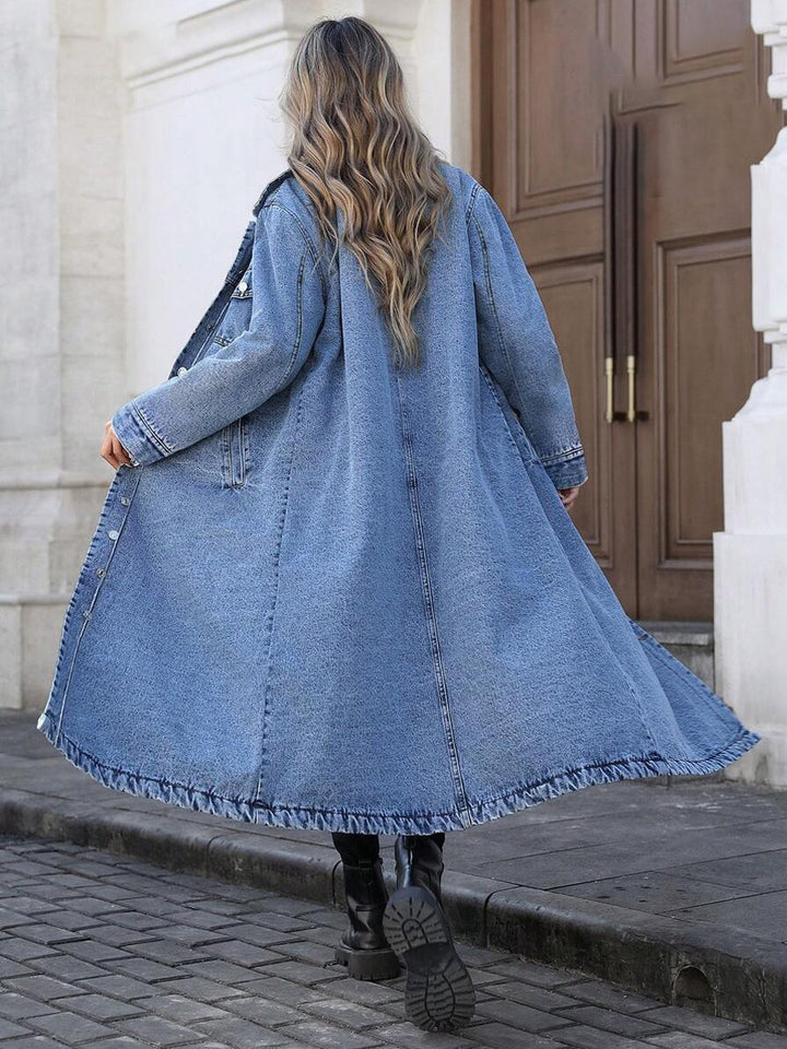 Maya | Stylische Lange Denimjacke