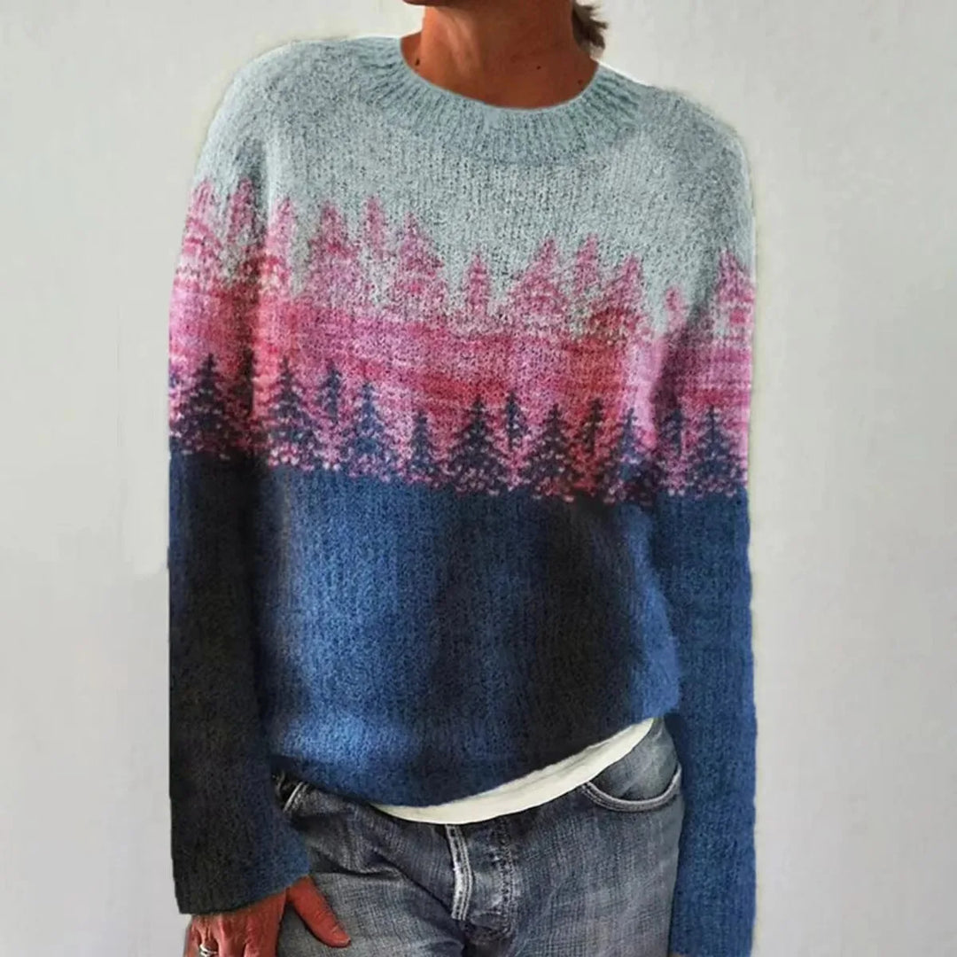 Herbstlicher Retro-Pullover