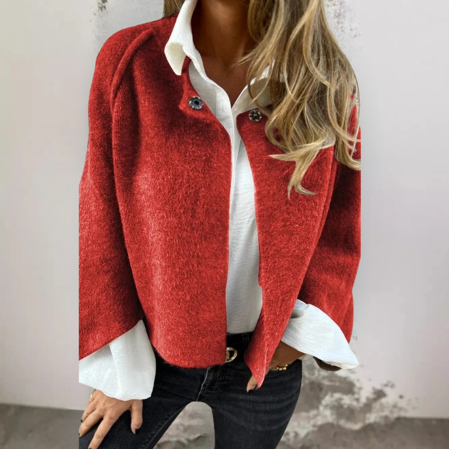 Henrike™ Wollmantel mit Rundhalsausschnitt