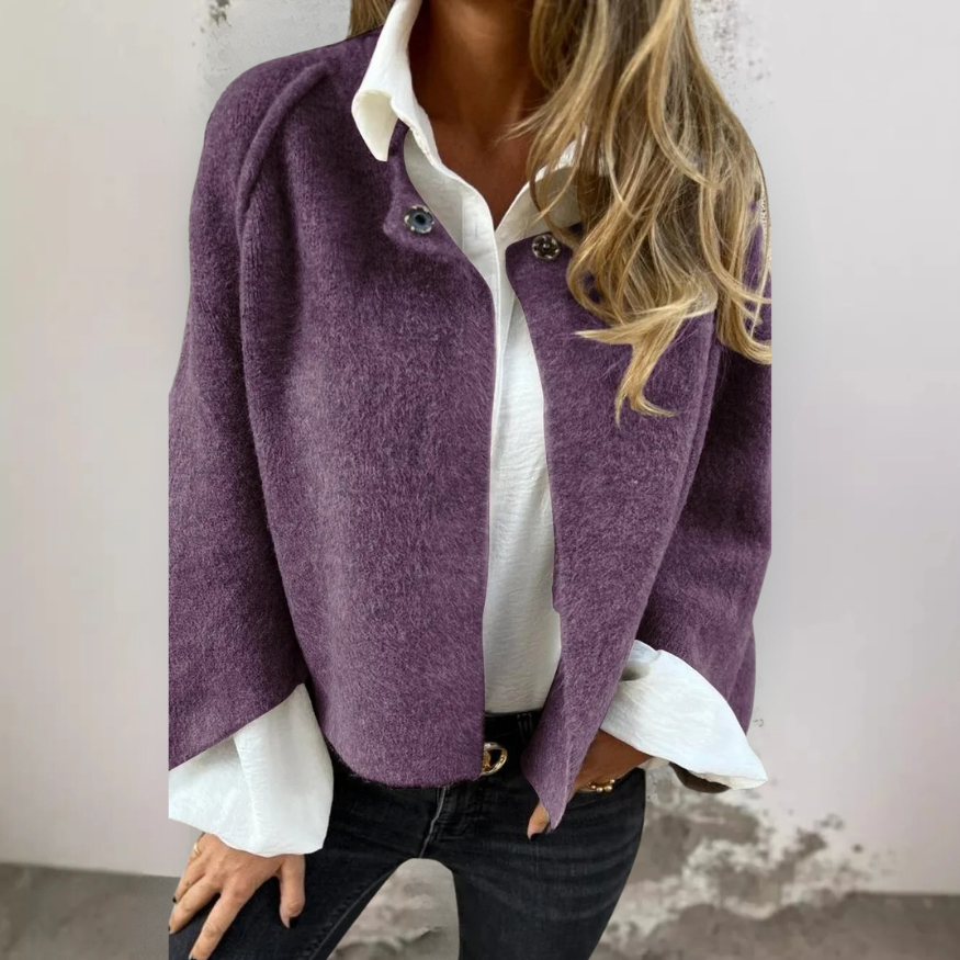Henrike™ Wollmantel mit Rundhalsausschnitt